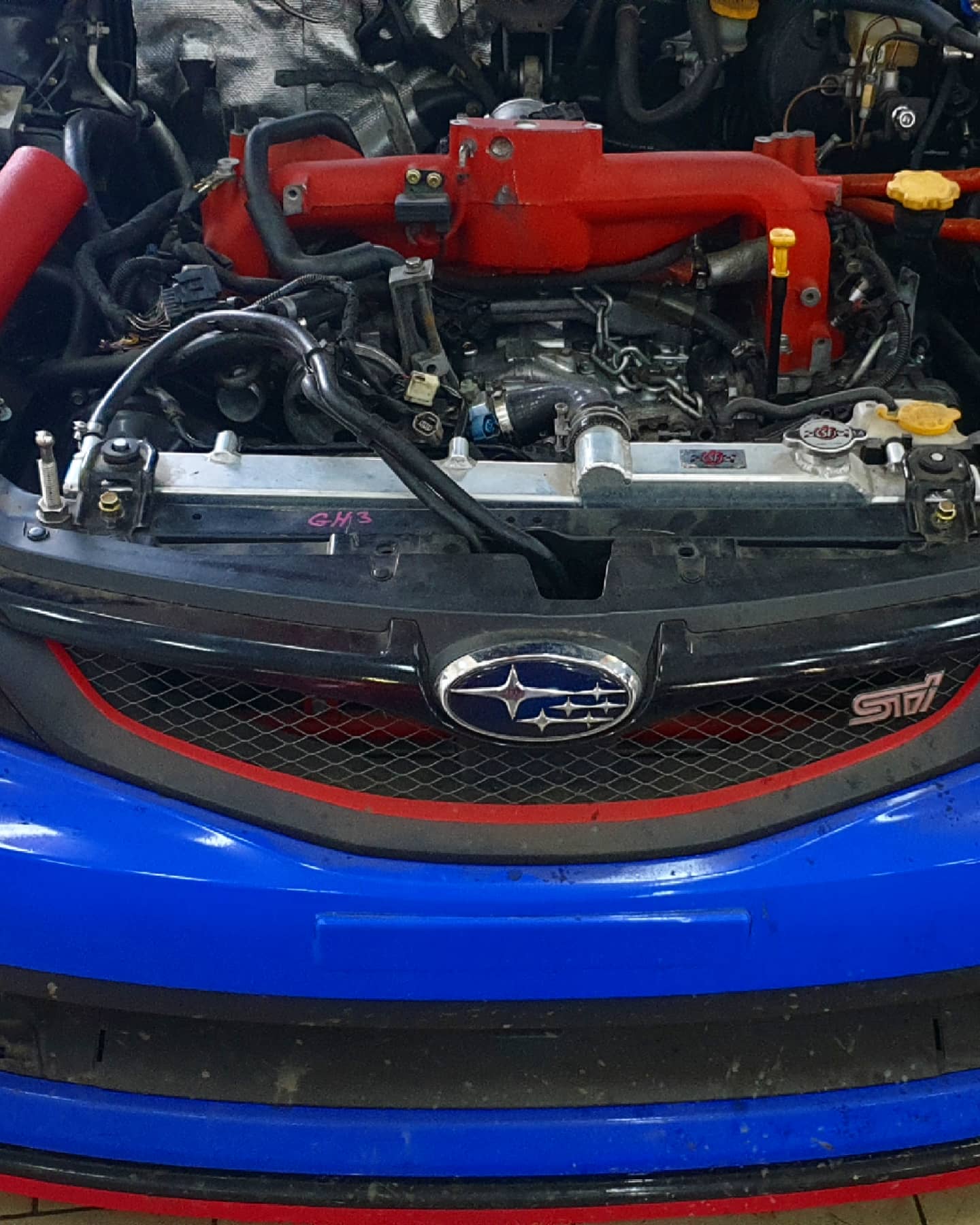 Силовая установка синей Impreza III