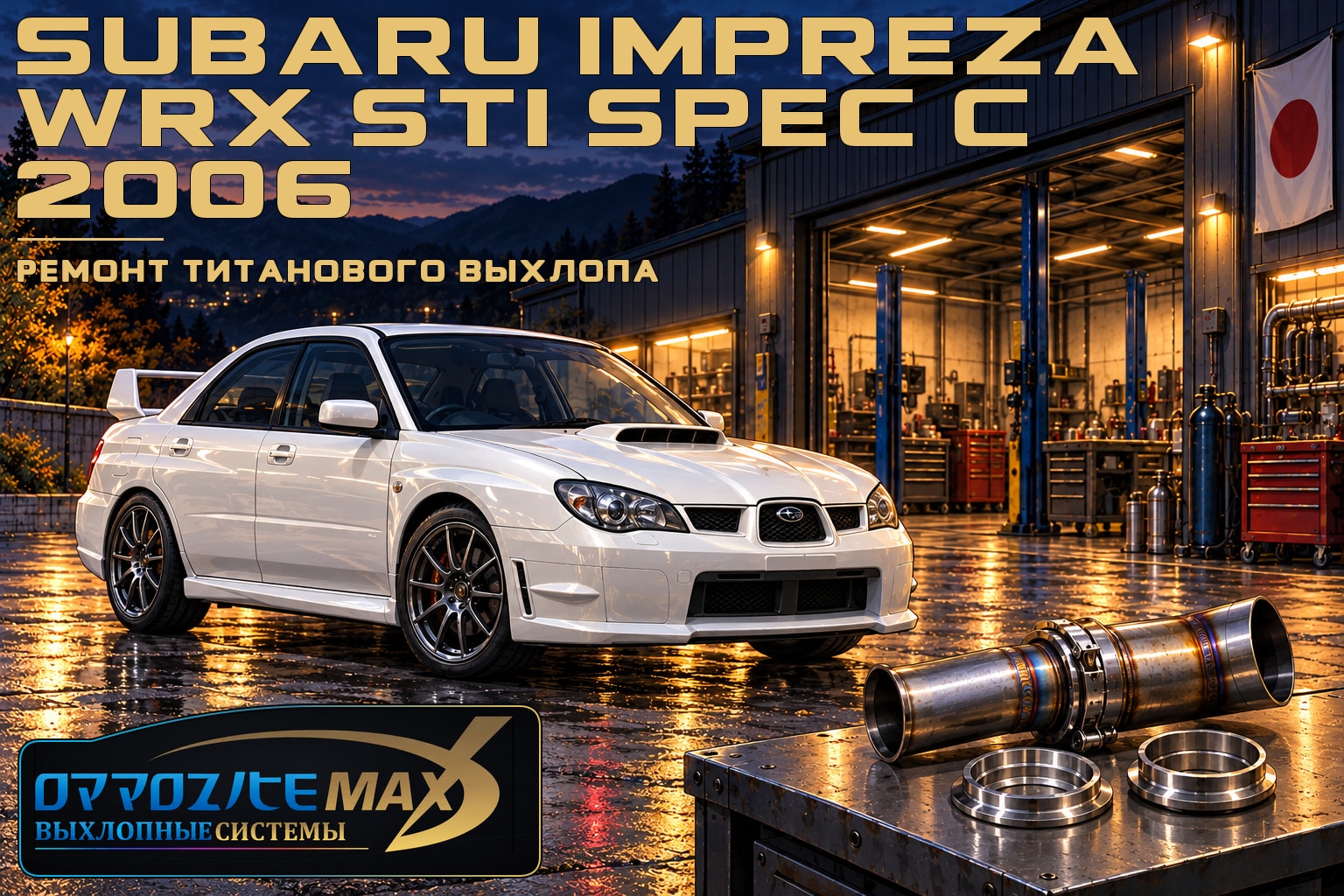 Замена фланцев на V-band, замена резонатора — Subaru Impreza WRX STI · 2005–2007 · Spec C