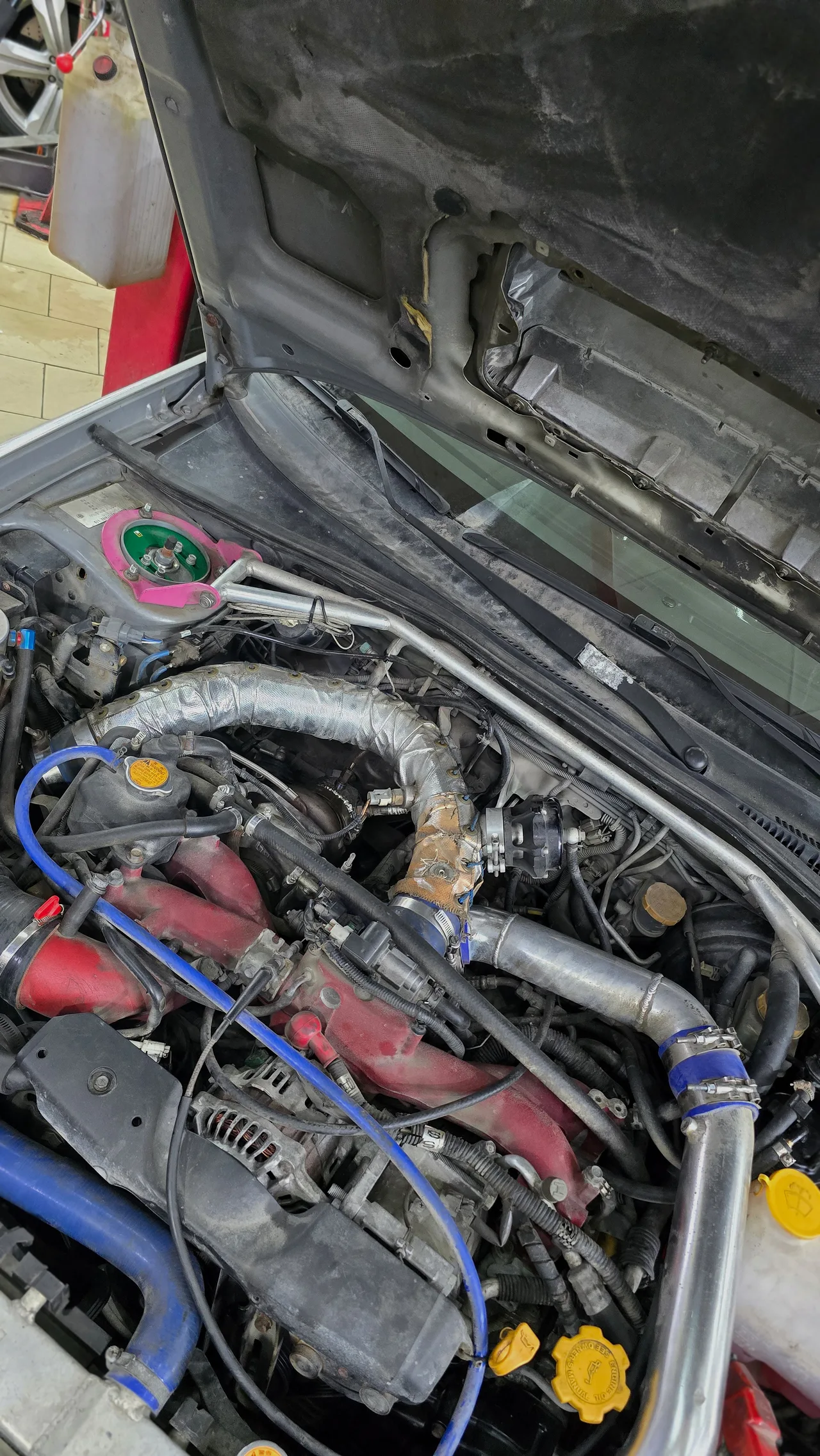 Выхлоп, аппайп и внешний вестгейт — Subaru Impreza WRX STI · 2003–2005 · GD. Фото 22