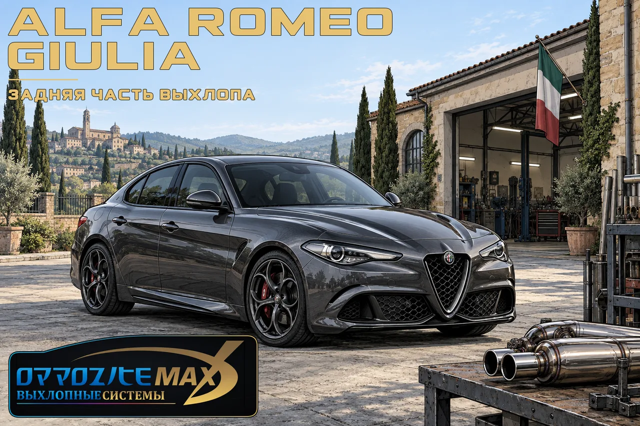 Изготовление задней части выхлопа — Alfa Romeo Giulia · 2016–2022. Фото 1