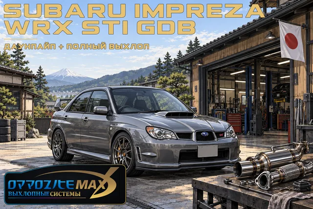 Приёмная труба (даунпайп) и полный выхлоп — Subaru Impreza WRX STI · 2005–2007 · GDB