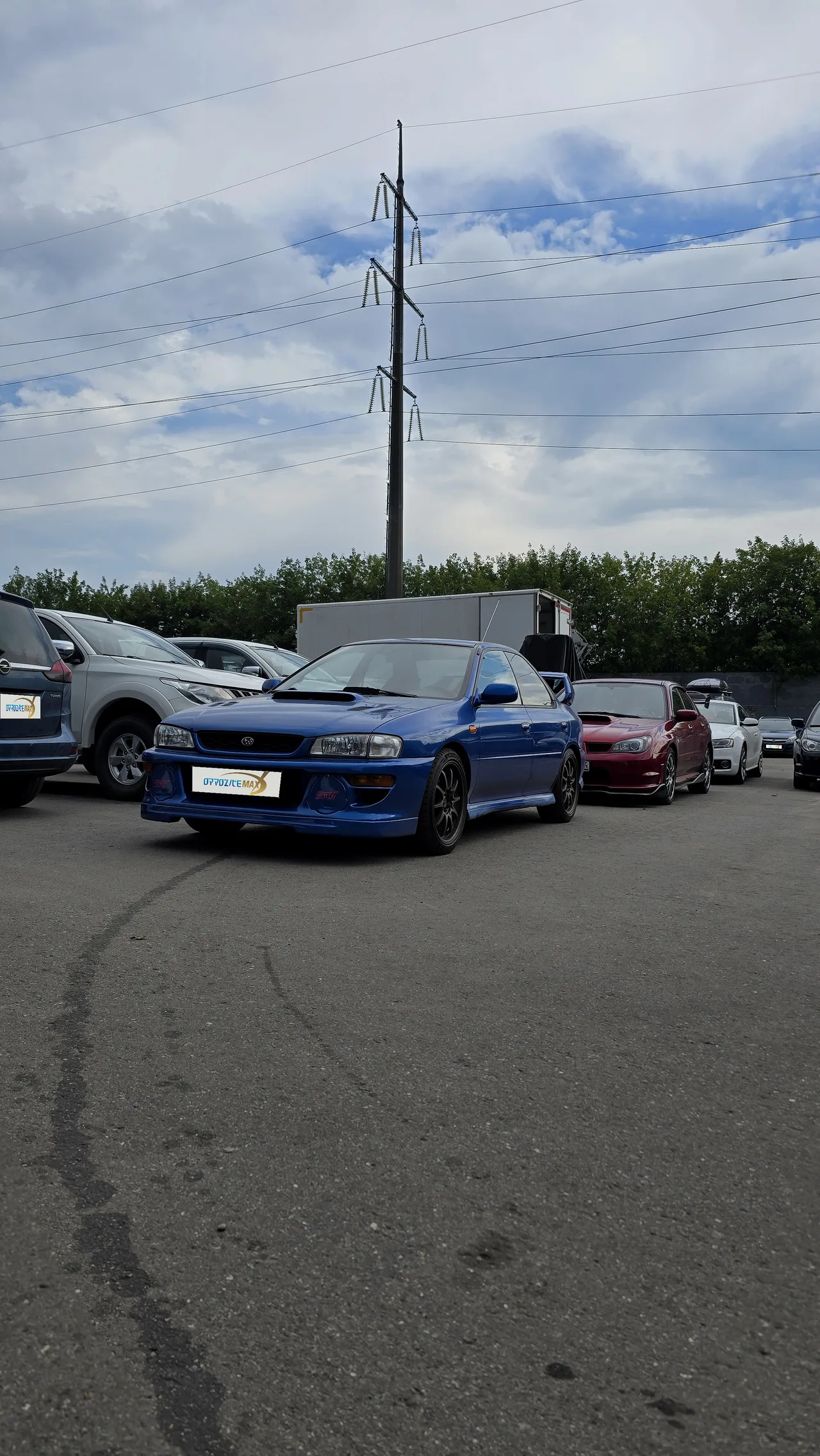 Приёмная труба (даунпайп) и средняя часть с резонатором — Subaru Impreza WRX STI · 1998–2000 · GC8. Фото 14