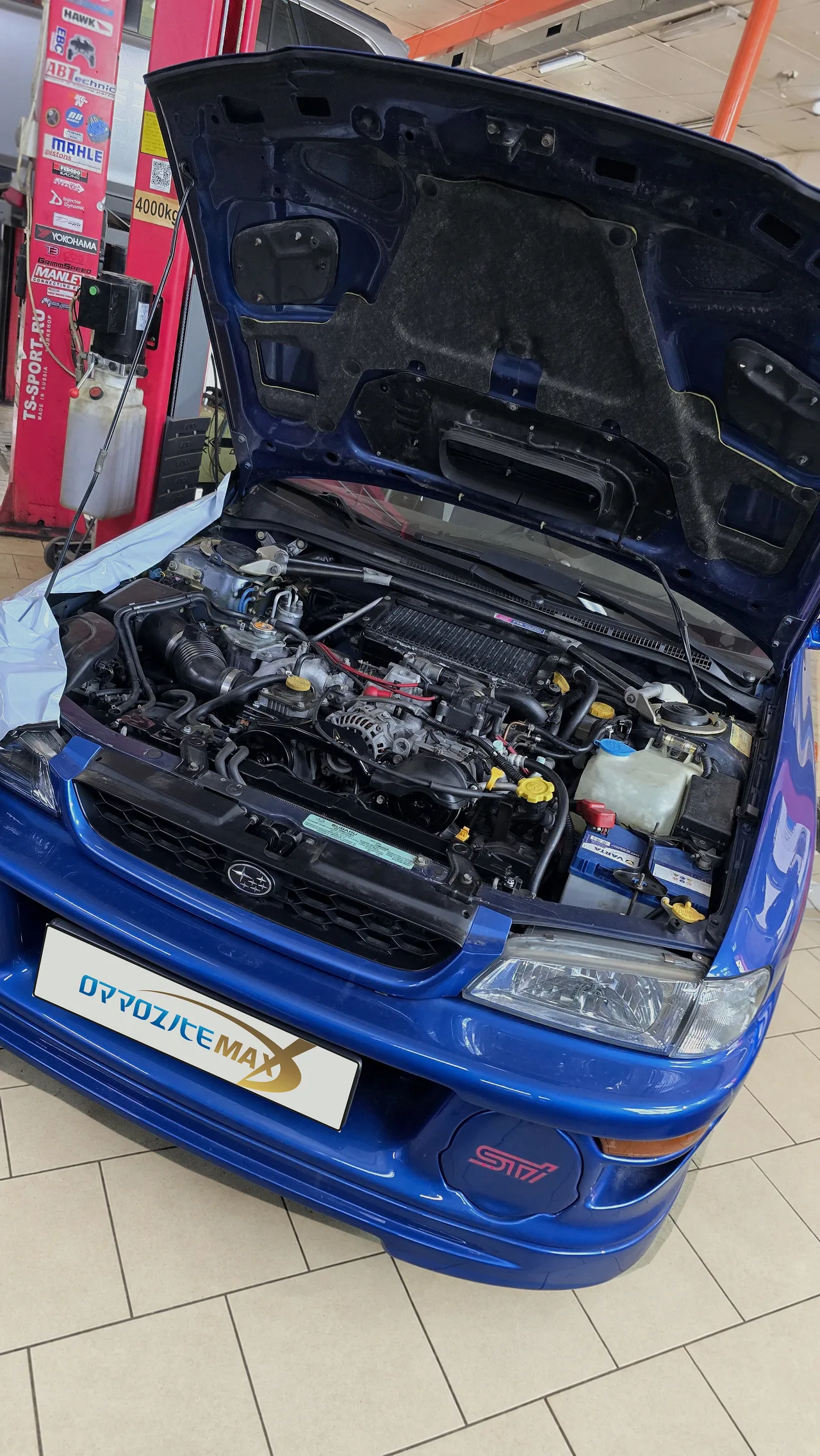 Приёмная труба (даунпайп) и средняя часть с резонатором — Subaru Impreza WRX STI · 1998–2000 · GC8. Фото 5