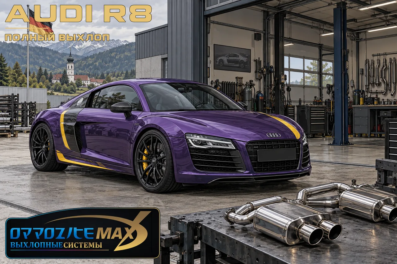 Изготовление управляемой выхлопной системы — Audi R8 · 2008–2012. Фото 1