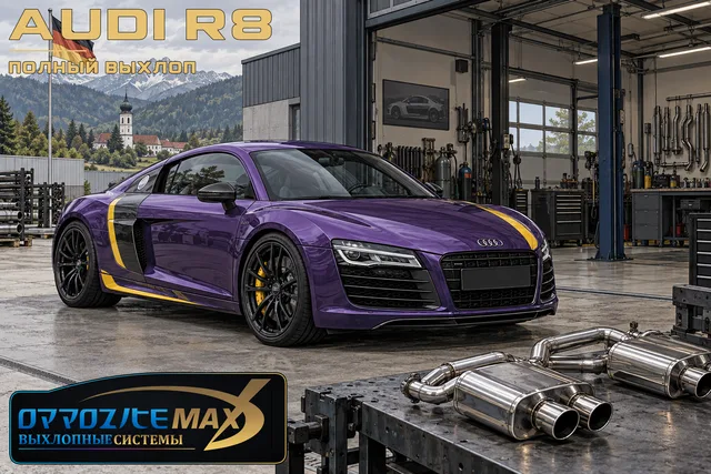Изготовление управляемой выхлопной системы — Audi R8 · 2008–2012