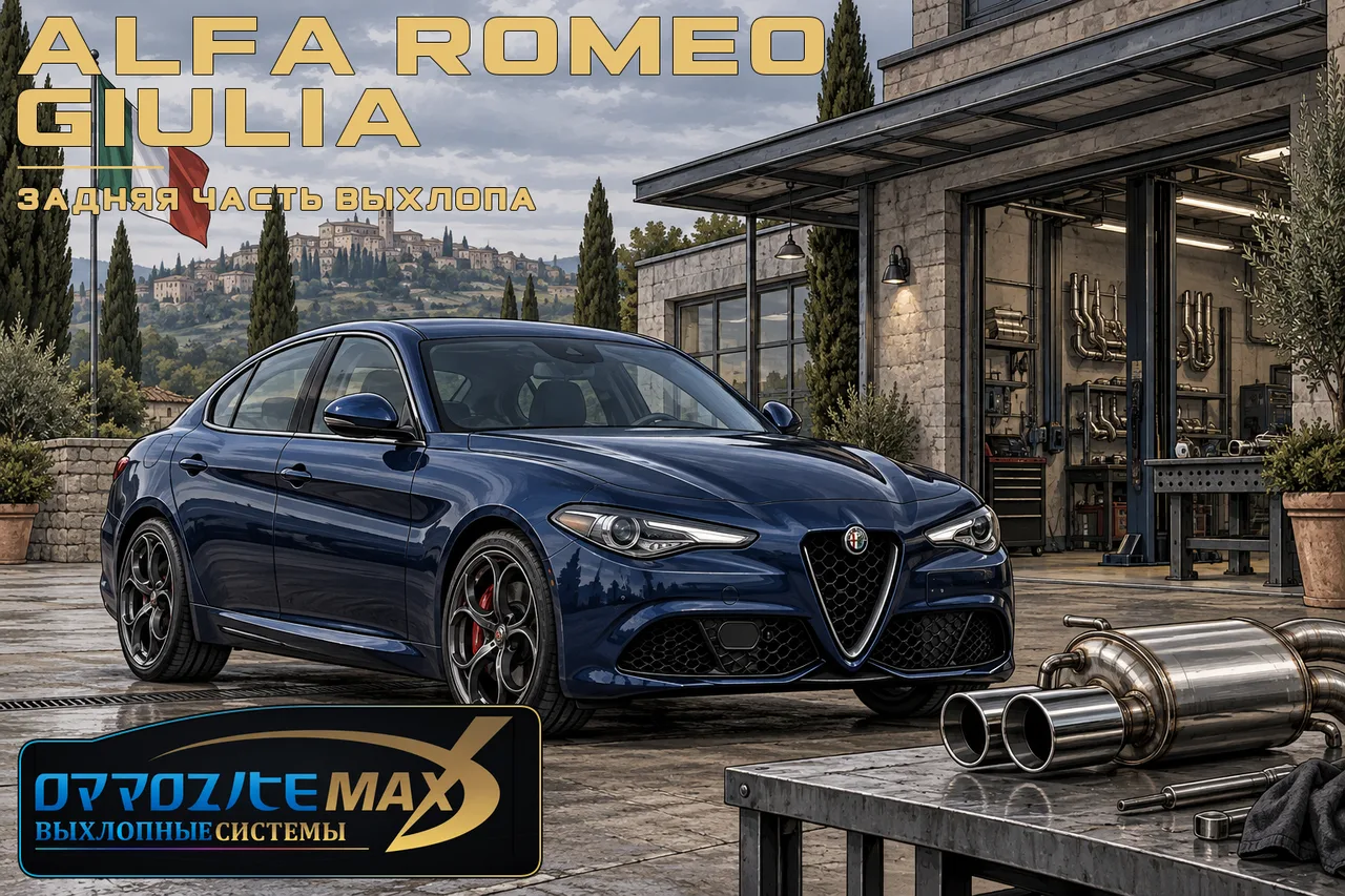 Изготовление задней части выхлопа — Alfa Romeo Giulia · 2016–2022. Фото 1