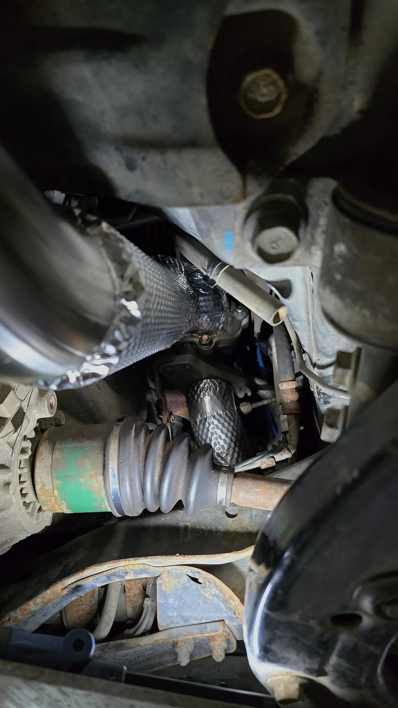 Приёмная труба (даунпайп) и полный выхлоп — Subaru Impreza WRX STI · 2005–2007 · GDB. Фото 22