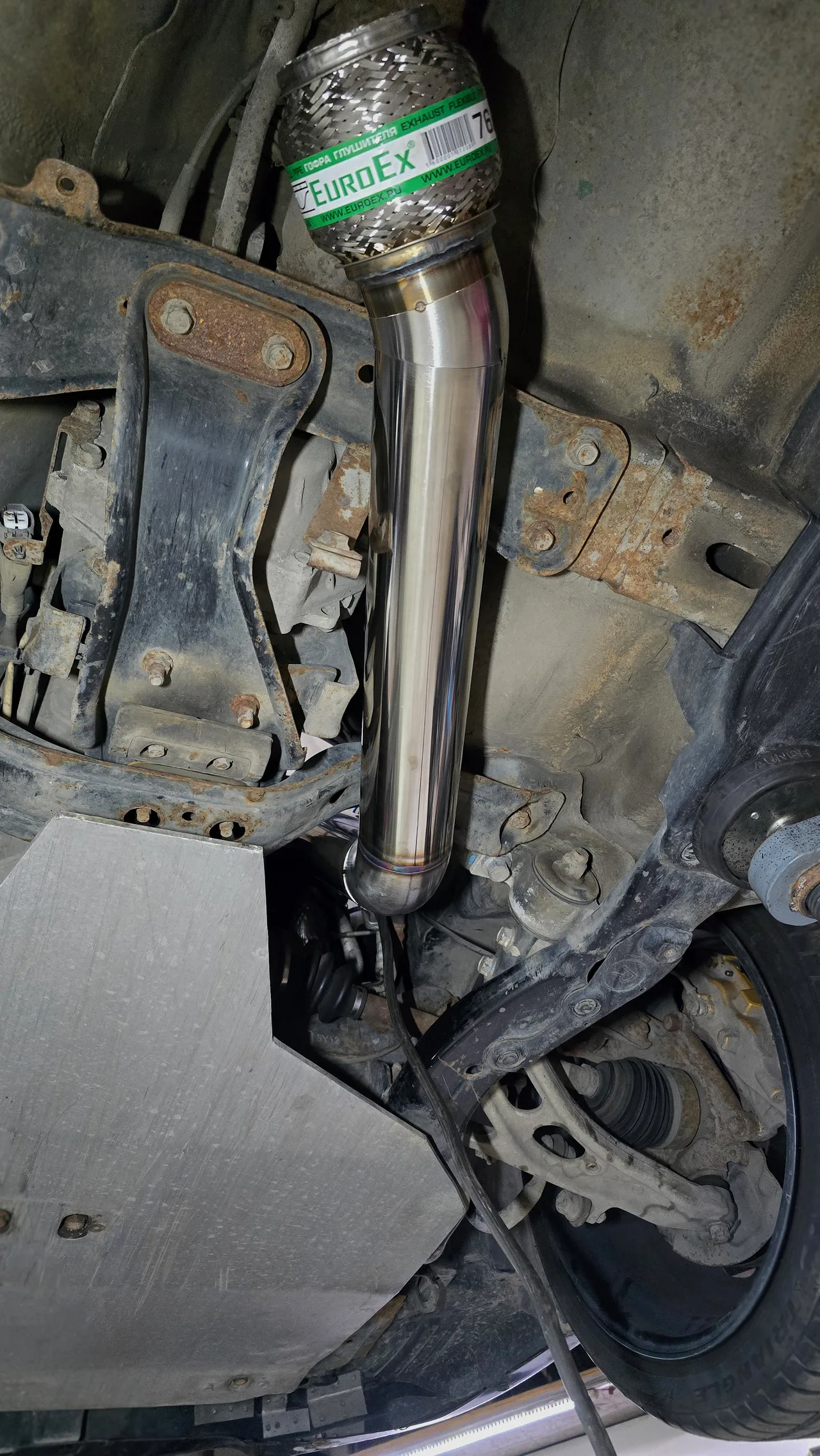 Приёмная труба (даунпайп) и полный выхлоп — Subaru Impreza WRX STI · 2005–2007 · GDB. Фото 4