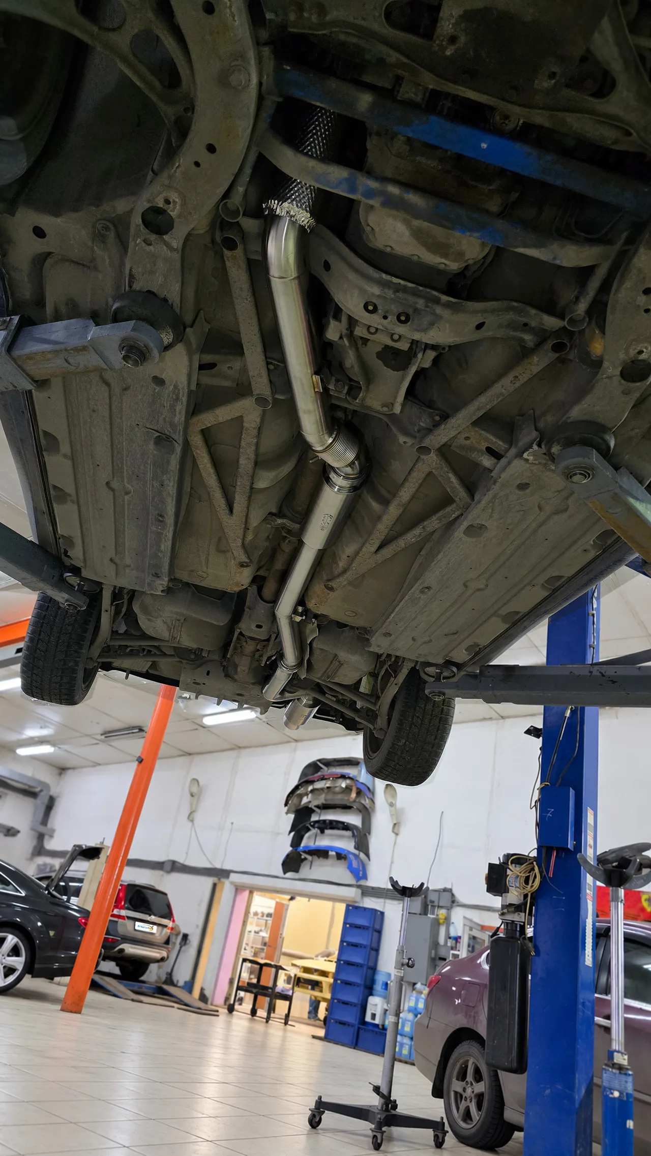 Изготовление полного выхлопа — Subaru Impreza WRX STI · 2005–2007 · GD. Фото 9