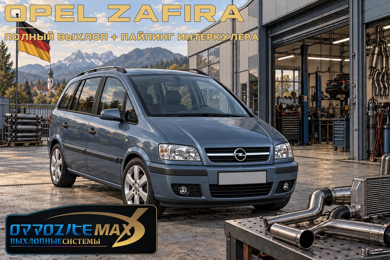 Выхлопная система и пайпинг интеркулера — Opel Zafira · 2008–2014. Фото 1