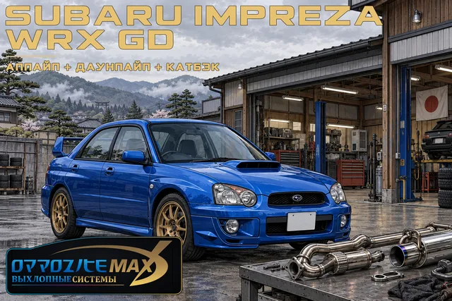 Аппайп, приёмная труба (даунпайп) и катбэк — Subaru Impreza · 2003–2005 · GD · WRX