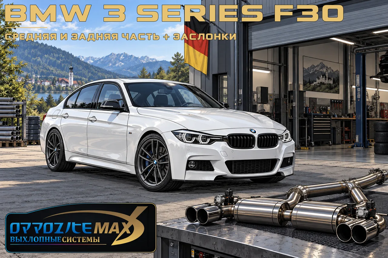 Средняя часть выхлопа и управление заслонками — BMW 5 Series · G30 · седан · 2016–2020. Фото 1