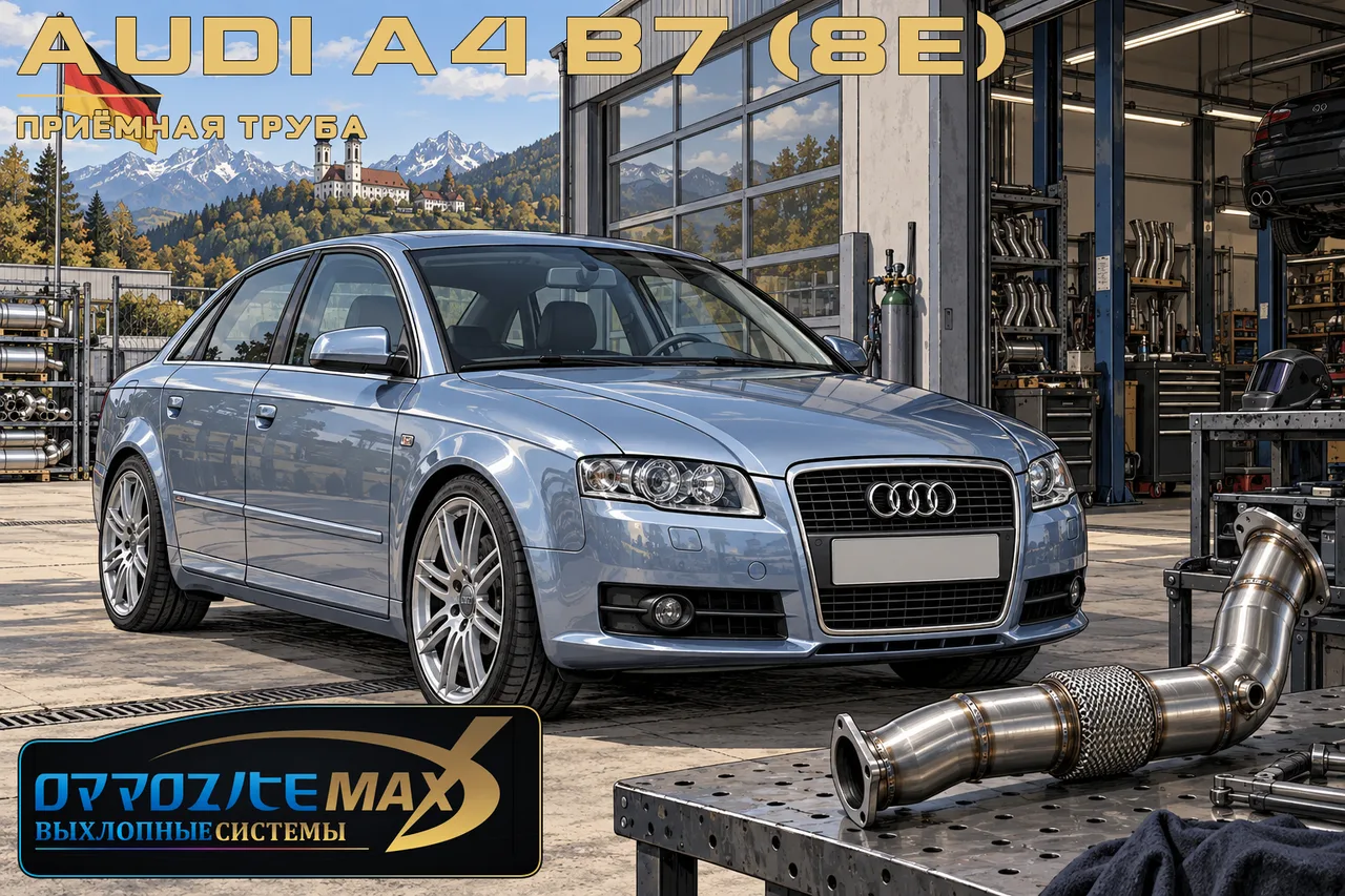 Изготовление приёмной трубы — Audi A4 · B7 (8E). Фото 1